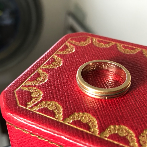 Cartier White, Rose and Yellow 18k Gold band 49 - Picture 2 of 4
